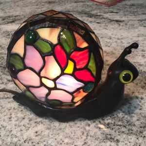 Snail Stained Glass Lamp
